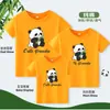 Camiseta Panda Manga Curta Algodão Nova Chegada Sogros Vestido de Verão Desenho Animado Fofo Estampado Casual Solta Meia Manga Camiseta Top