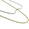 En Stock Collar de Cadena de Cuentas de Arroz de Acero Inoxidable y Oro de 18 Quilates para Mujer, Cadena de Cuentas de Lujo Ligero, Cadena Fina para Clavícula con Joyería de Cadena