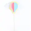 Paquete de 10 bolas de pelo para decorar tartas de cumpleaños, nubes, luna roja enchufable, nubes blancas, adornos de arcoíris para tartas, banderas.