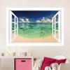 Adesivos de parede murais de janela falsa estéreo 3D sala de estar quarto cabeceira quarto infantil paisagem natural pintura decorativa papel de parede PVC