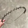 Diadema de Pedrería Ojo de Gato, Gama Alta, Lujo Ligero, Diadema Súper Hada para Recoger el Cabello, Dulce Diadema Fina de Mariposa para Salir de Celebridad de Internet