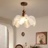 Candelabro vintage de comedor estilo francés, lámpara de comedor para mesa de bar, lámpara colgante de alta gama para dormitorio retro, lámpara estética estilo Song