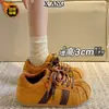 Zapatos de Entrenamiento Alemanes de Cuero Genuino con Suela Gruesa y Cordones Zapatos para Mujer 2026 Otoño Invierno Nuevos Zapatos de Pan con Forro de Terciopelo Zapatos de Algodón Zapatos Deportivos Casuales
