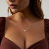 Colar Corrente Clavicular Pingente de Coração Amazon Transfronteiriço Simples Amor Colar Joia Versátil de Luxo Leve Colar Mulheres Atacado