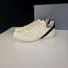 Nuevos en Stock Ro Negro Piel Completa Suela Fina Zapatos de Hombre Caña Baja Triángulo Invertido Personalidad Tendencia Zapatos de Mujer Casual Estilo Pareja