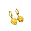 Brincos de Coração Dourado com Areia, Novo Estilo Tiktok, Desbotamento Lento, para Mulheres, Brincos Pendentes Dourados com Areia da Moda, Joias para Atacado