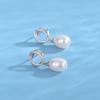 Populares Transfronterizos Plata de Ley S925 Perla Retro Europeos y Americanos Personalizados Pendientes para Mujer Soporte Vacío DIY Productos Semi-Terminados Venta al por Mayor