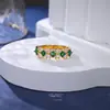 Anillo de Fila de Esmeraldas Vintage de Plata 925 para Mujer 2024 Nuevo Llegada Estilo Coreano Moda Versátil Estilo Ins Sentido del Diseño Anillo de Diamante Joyería