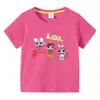 2023 Nueva camiseta de manga corta de verano para niños, estilo coreano, para niños y niñas, de algodón, de media manga.