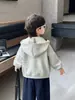Q232 Chaqueta para Niños Primavera y Otoño Estilo Nuevo Sudadera con Capucha para Niños Cárdigan Atractivo de Moda Ropa de Otoño para Bebé Top Casual