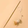 Palo de juguete para gatos, palo de juguete para gatos, palo de juguete para gatos con mango corto de alambre, palo de juguete para gatos, suministros para gatos