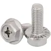 Fabricante Original Acero Inoxidable 304 Tornillo de Brida Dentada de Cabeza Phillips M3~10 Tornillo de Cabeza Hexagonal Phillips