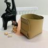 Caixa de armazenamento de couro criativa de cor sólida e alto valor de cor para uso doméstico, mesa, frutas secas, lanches, fone de ouvido, controle remoto, caixa de armazenamento atacado