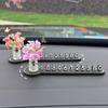 Flor de begonia placa de estacionamiento para número de coche 2025 nueva decoración sencilla para coche adornos temporales para teléfono móvil