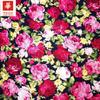 Tela de Algodón Estampado, Vestido de Mujer Estilo Étnico con Flor Rosa, Camisa, Bolso, Tela para Corbata, Venta al por Mayor en Existencia