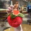 Nuevo Peluche de Durazno para Ganar tu Corazón, Llavero de Caqui, Colgante para Mochila de Mujer, Accesorio Pequeño, Llavero