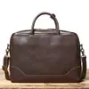 Maletín Popular Transfronterizo para Hombre, Bolso de Mano Exquisito y de Alta Gama en Piel de Vacuno de Primera Capa, Bolso Cruzado de Hombro de Piel Genuina