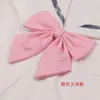 Raiz de Pena Gigante Preta Laço Vermelho Estilo Japonês Flor de Gola Feminina Estilo College JK Terno com Laço Laço Grande de Cor Sólida