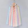 Vestido de Princesa Elsa Roupa Exterior de Malha Infantil Capa de Gaze Manto de Proteção Solar Presente de Dia das Crianças Véu Guarda-Sol