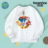 Moletom Infantil Sonic the Hedgehog Primavera e Outono 2025 Nova Roupa Infantil Tendência Outono e Inverno Camiseta Básica para Crianças Pequenas 7