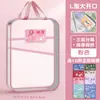 Bolsa Clasificadora de Materias en Forma de L para Estudiantes de Primaria, Bolsa Portátil para Libros, Bolsa para Documentos por Materia, Malla Transparente A4 con Cremallera, Apertura Grande