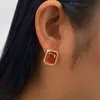 Pendientes Ámbar Estilo Maillard Inspiración Francesa, Lujo Ligero de Nicho, Retro, Sencillos, Modernos, Versátiles