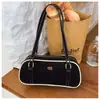 Bolso tipo almohada transfronterizo simple y moderno para mujer, bolso de hombro retro de color contrastante para otoño e invierno, bolso de hombro para commuting, bolso de alta gama