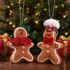 Homem de gengibre de Natal Decorações de Natal Vitrine de shopping Pingente de Natal Boneca de homem de gengibre de tecido Atacado