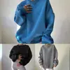 Novo Top de Tricô com Gola Redonda Solto de Manga Longa Moda Casual Europeia e Americana de Primavera Plus Size Feminino