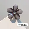 Grampo de Cabelo de Liga Galvanizada com Laço para Outono de 2025 para Mulheres, Acessório Fresco e Doce para Penteado Semi-Preso para Testa e Franja