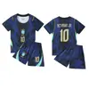 26-27 Uniformes de Fútbol para Estudiantes de Primaria Número 7 de C Ronaldo Número 10 de Neymar Camiseta Conjunto de Camiseta para Niños Camiseta de Fútbol
