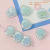 Cuentas acrílicas con forma de corazón de sándwich de caramelo de leche Huhu, accesorios para collar y pulsera de cuentas hechos a mano