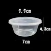 Caja de embalaje transparente redonda desechable, caja de plástico con tapa, fiambrera, caja bento, caja de frutas, Chengdu Shu