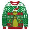 Moda Quente Tendência Transfronteiriça Estampa Digital Gola Redonda Moletom Natal Estampa 3D Moletom Gola Redonda Manga Longa Moletom