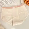 Nova Nuvem de Luz Lunar Branca Jacquard Pele Doce Algodão 7A Roupa Íntima Feminina Macia Respirável Cor Macaron