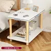 Alternativa a la mesa de noche: Mesa de noche moderna simple, Estante de almacenamiento pequeño, Mesa pequeña de pie, Madera maciza, Color de madera natural simple