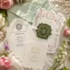 Invitaciones de boda de lujo repujadas, invitaciones de boda de alta gama, postales con texto repujado, tarjetas de menú