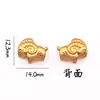 Pulsera de oro artesanal con forma de bolsa de fufu de flor de durazno, método antiguo, calabaza koi, aleación de alta conservación del color, con orificio pasante de aceite, accesorios de joyería