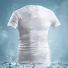 Camiseta Masculina de Seda Gelada com Gola Redonda e Manga Curta 2026 Verão Nova Roupa Masculina Jovem Casual Esportiva Versátil