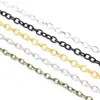 Venta al por mayor transfronteriza 3x 2mm 4x 3mm cadena de hierro sin soldar DIY collar de cadena larga cadena de cruz para joyería hecha a mano