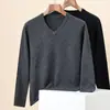 Suéter de Lã Hengyuanxiang Masculino 2025 Outono e Inverno Nova Moda Suéter Jacquard Gola V Masculino Suéter Alto-Baixo Tendência