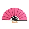 Estilo Chino Retro 13 pulgadas Plástico Tai Chi Kung Fu Abanico Danza de Rendimiento Accesorio Plegable Artes Marciales Doble Cara