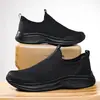 2025 a pedal fly tecido trama sola macia 48 jardas sapatos de malha primavera e verão sapatos masculinos tamanho grande 46 respirável tênis casual 47