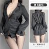 Sonho noturno sexy lingerie sexy puro secretário uniforme tentação paixão listrado camisa terno 8229