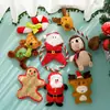 Venta directa de fábrica juguete para gato Papá Noel reno peluche con sonido mascota regalo de Navidad palo teaser para gato suministros
