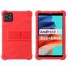 Funda protectora para tableta de computadora con agujero cuadrado para tres cámaras, 8 pulgadas, máquina de aprendizaje en línea para estudiantes, carcasa de silicona resistente a caídas con soporte