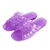 Pantuflas planas de cristal para mujer para madres, sandalias de gel para baño de verano con suela gruesa y tacón de cuña, pantuflas transparentes antideslizantes para exteriores