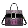 2026 Nuevo Bolso Tote de Mujer con Patrón de Serpiente Retro Europeo y Americano Transfronterizo Gran Capacidad Bolso de Mano Bolso Cruzado al Hombro