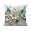Fronha de Almofada Simples com Flor Amazon Cross-border TEMU Capa de Almofada Nórdica para Carro Sofá Almofada de Luxo Leve Escritório