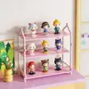Estante de Exhibición para Cajas Sorpresa, Estante de Almacenamiento Multicapa para Figuras, Adornos, Estante de Exhibición en Capas de Hierro Dopamina